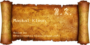 Maskal Kleon névjegykártya
